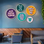 Wallity Yats-12 Conjunto de 5 Cuadros Decorativos Multicolor